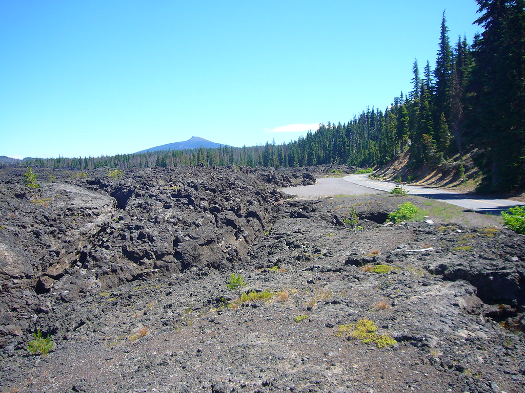 Lava next to the road