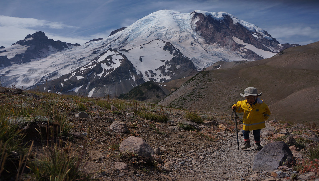 Little hiker at Mt Rainier