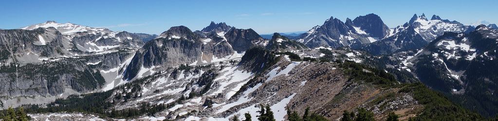 Panorama from Hinman to Overcoat from Otter Point