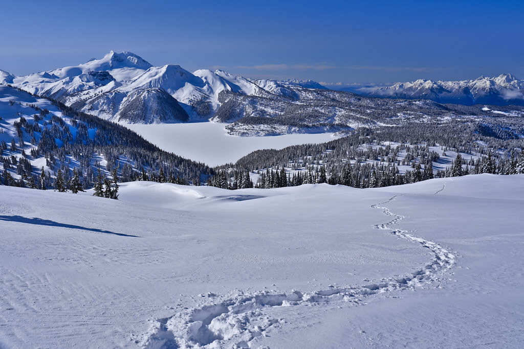Amazing views while snowshoeing up Black Tusk