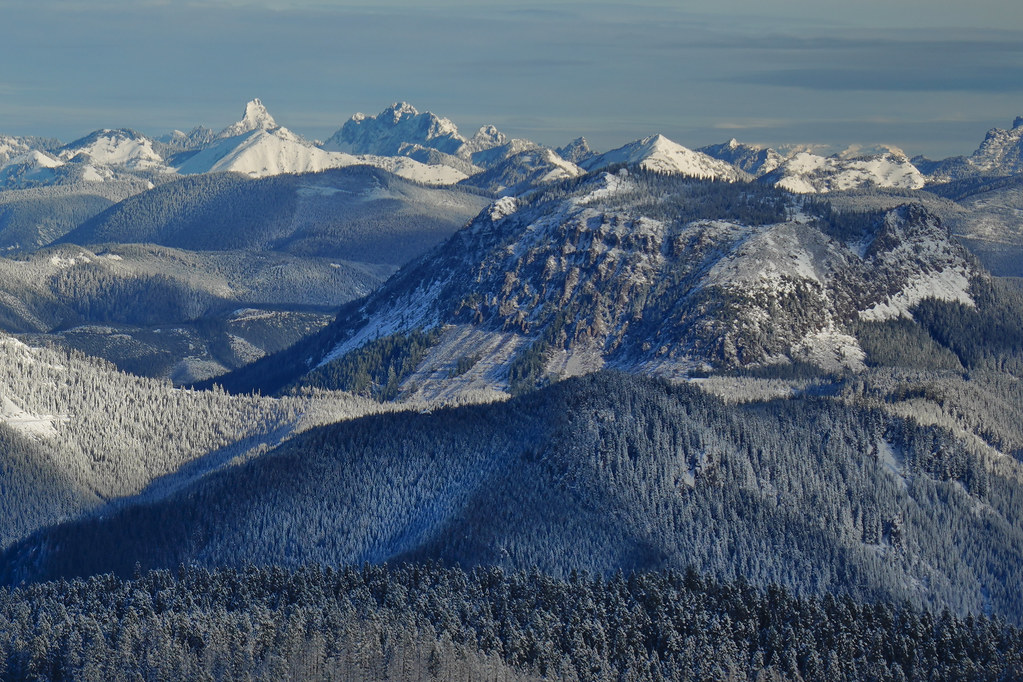 Kaleetan and Chair Peak from Dalles Ridge