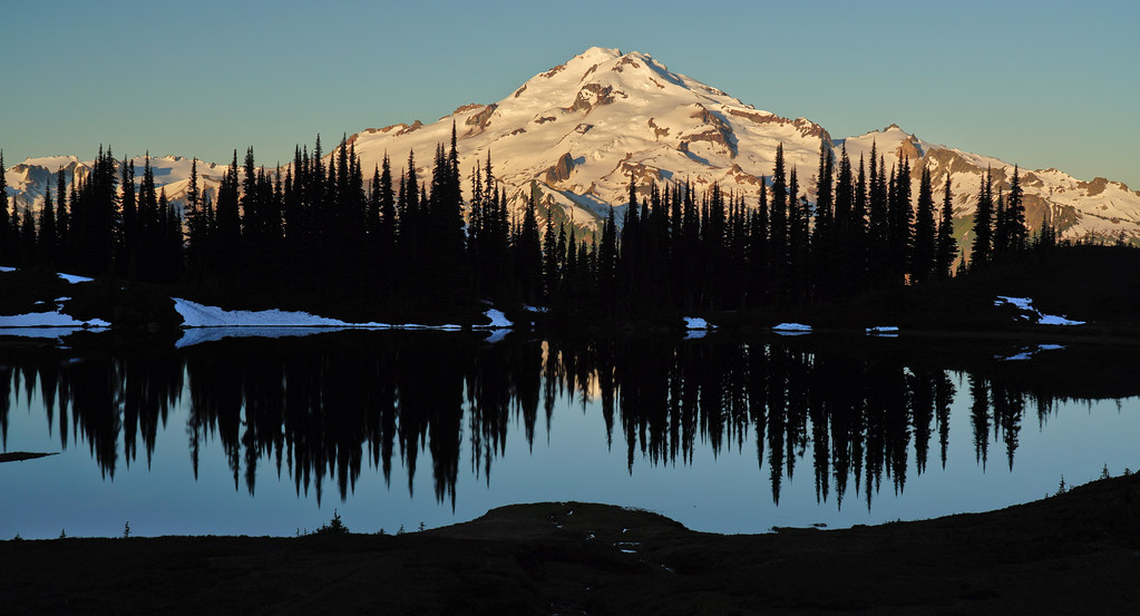 Image Lake and Glacier Peak at Sunrise