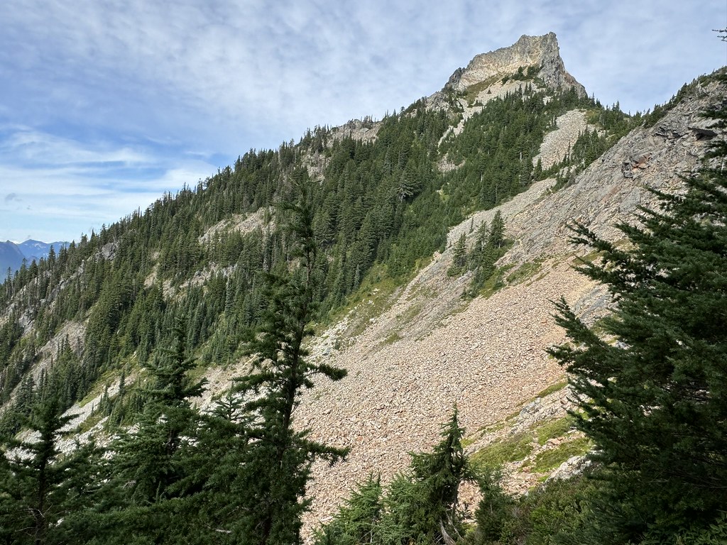 Looking at the final section to Kaleetan Peak, after descending a bit from Pt 5700