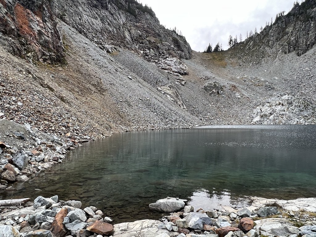 Chair Peak Leak, looking back at Melakwa Pass