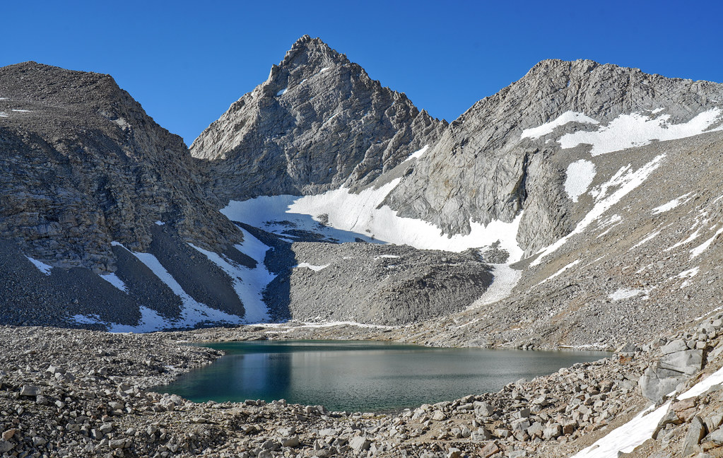 Junction Peak and the unnamed lake just north of it.