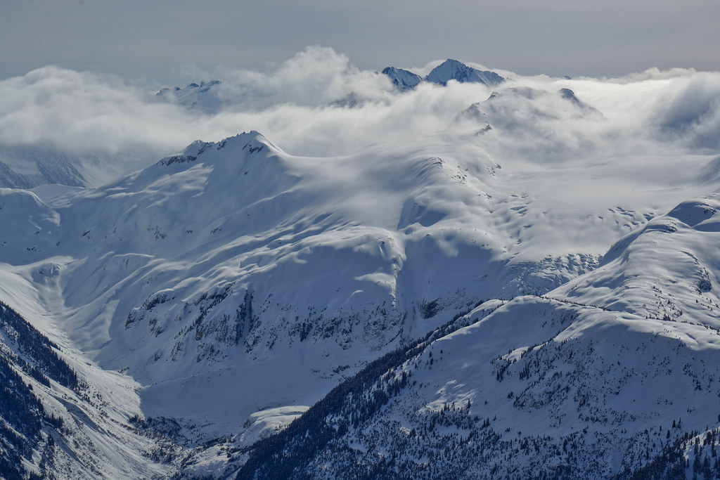 Wolverine Creek drainage, Snow Bowl Glacier, Mount Pitt in the far distance