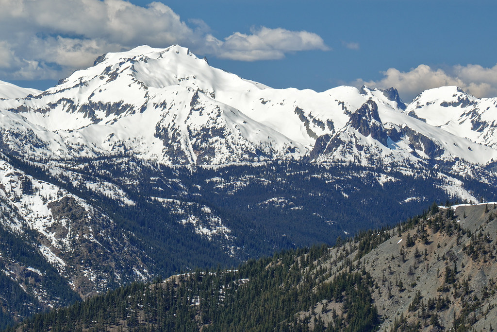 Daniel, Cathedral Rock, and Lynch from Fortune Creek Pass